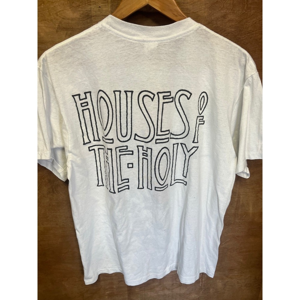 Vintage 1988 Led Zeppelin Houses of the Holy Shirt Anvil White Large 50/50 USA - Picture 4 of 7
